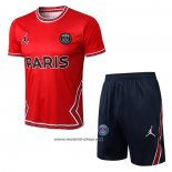 Chandal del Paris Saint-Germain Jordan Manga Corta 2022-2023 Rojo - Pantalon Corto