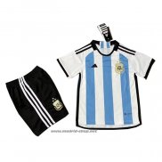 Camiseta Argentina 3 Estrellas Primera Nino 2022