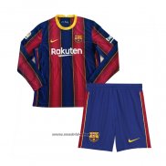 Camiseta Barcelona Primera Manga Larga Nino 2020-2021
