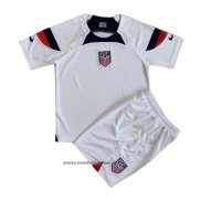 Camiseta Estados Unidos Primera Nino 2022