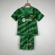 Camiseta Barcelona Portero Nino 2023-2024 Verde