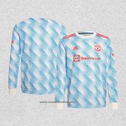 Camiseta Manchester United Segunda Manga Larga 2021-2022