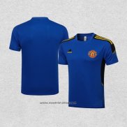 Camiseta de Entrenamiento Manchester United 2021-2022 Azul