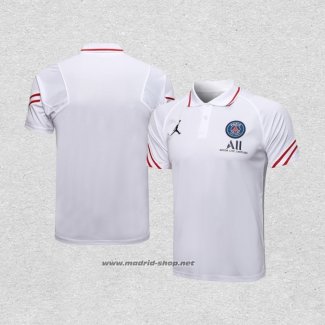 Camiseta Polo del Paris Saint-Germain Jordan 2021-2022 Blanco
