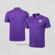 Camiseta Polo del Paris Saint-Germain Jordan 2021-2022 Purpura