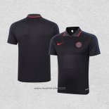 Camiseta Polo del Paris Saint-Germain 2020-2021 Negro y Gris
