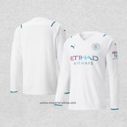 Camiseta Manchester City Segunda Manga Larga 2021-2022
