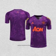 Camiseta de Entrenamiento Manchester United 2020-2021 Purpura