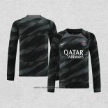 Camiseta Paris Saint-Germain Portero Manga Larga 2023-2024 Negro
